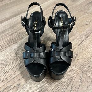 Saint Laurent Tribute Platform Heels 36.5
